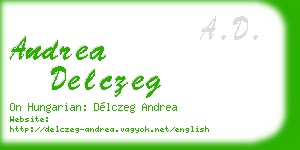 andrea delczeg business card